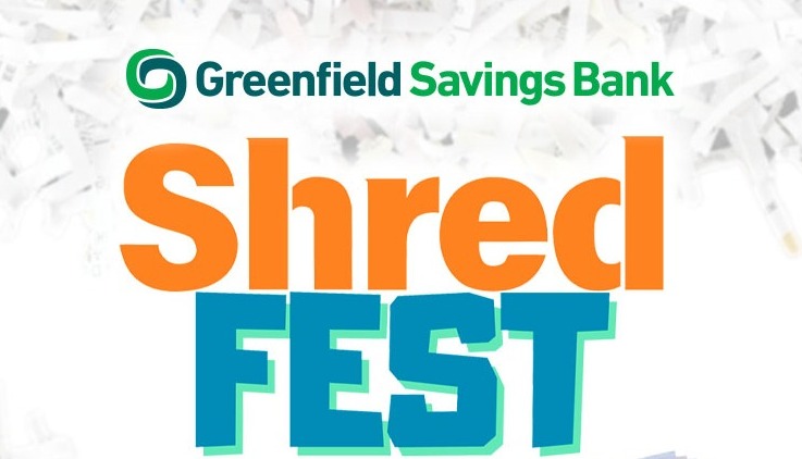 shred fest logo with a picture of 3 paper bags with paper stuffed inside them